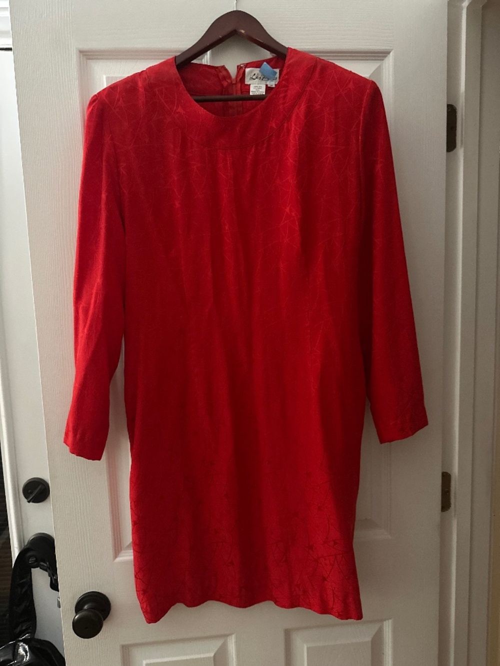 Vintage 90s Les Arcs x Doncaster Silk Dress Red 14 Fits L